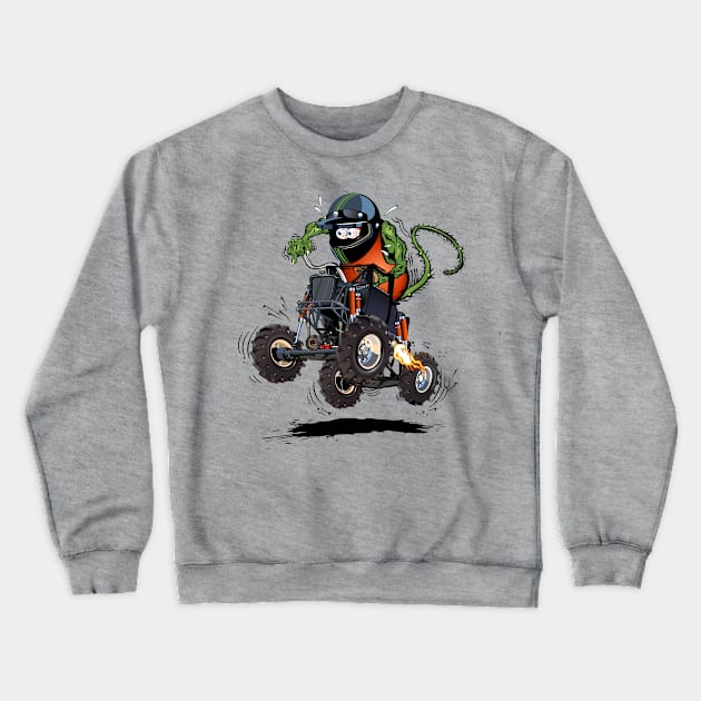 Cartoon monstertruck rat rod Crewneck Sweatshirt by Mechanik